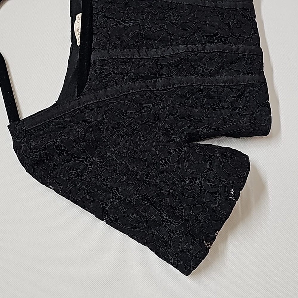 Zara Lace Crop Corset Top in black, Size Small, Goth, Grunge, Y2K - Picture 2 of 5
